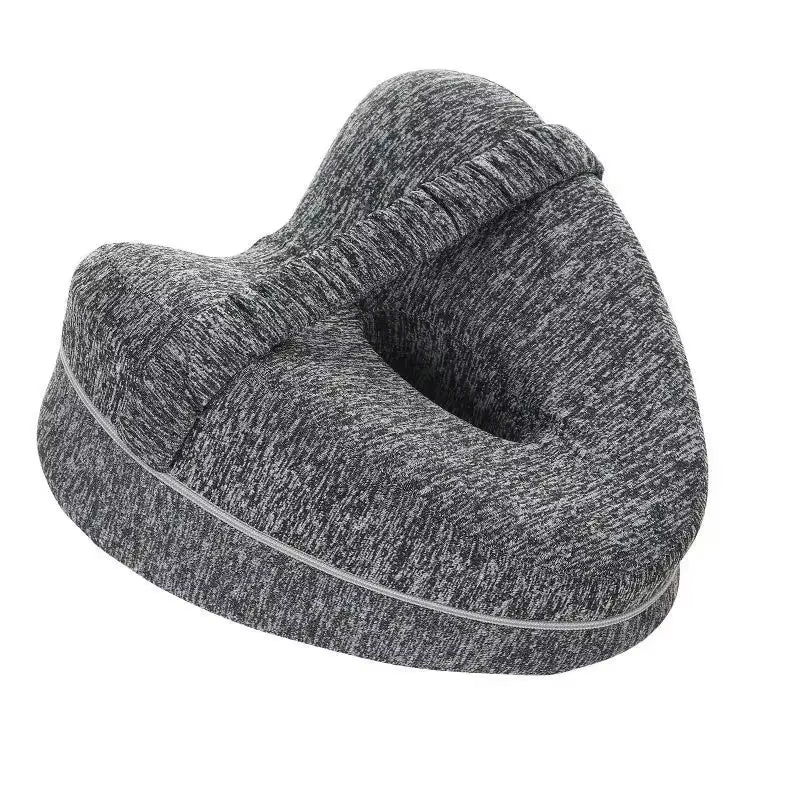 Memory Cotton Leg Pillow Hollow Heart Pregnancy Side Sleeper Sciatica Orthopedic Sciatica Back Hip Relief Pillow for Bed, Sofa