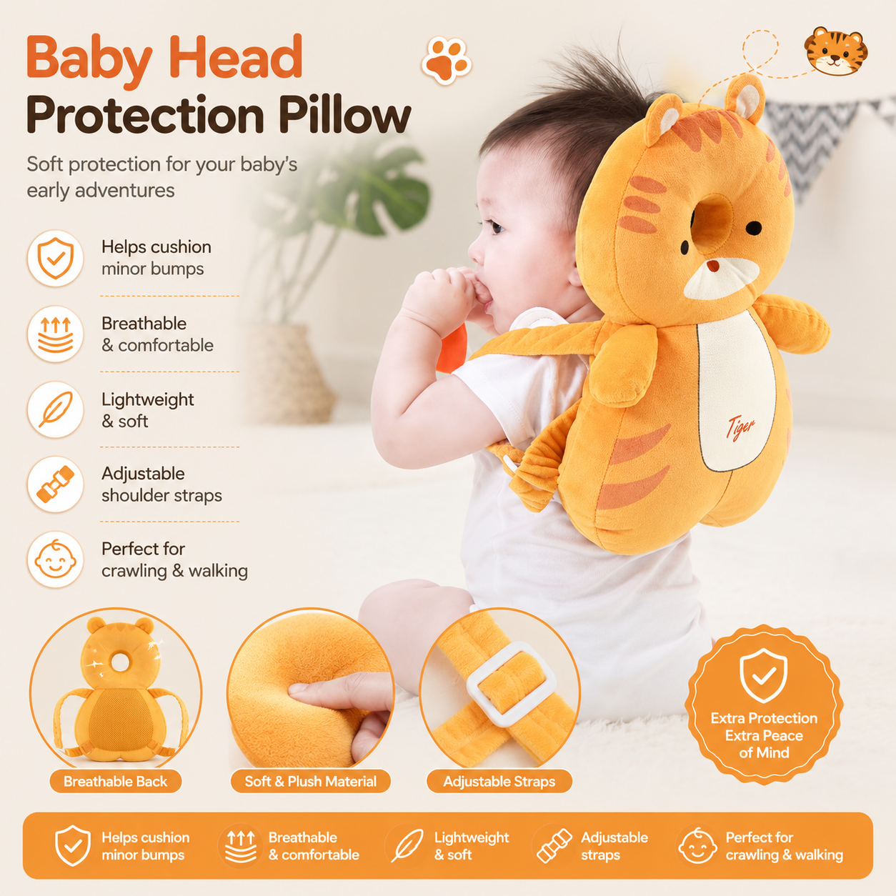 Baby Head Protection Pillow