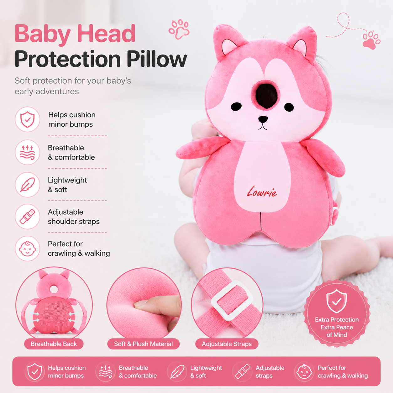 Baby Head Protection Pillow