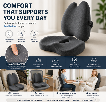 ComfortRest™ Ergonomic Seat & Lumbar Support Set